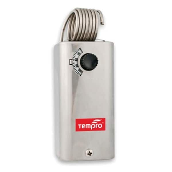 Tempro Line Voltage Thermostat, Heat or Cool, SPDT, 30-110 Degree F, Fixed Bulb, Steel Housing TP500 - main